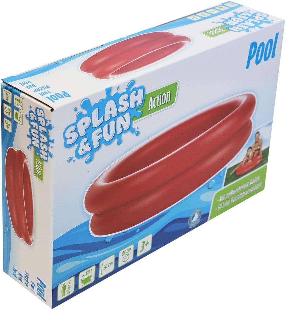 Splash & Fun Pool uni mit aufblassbaren Boden, # 85 cm