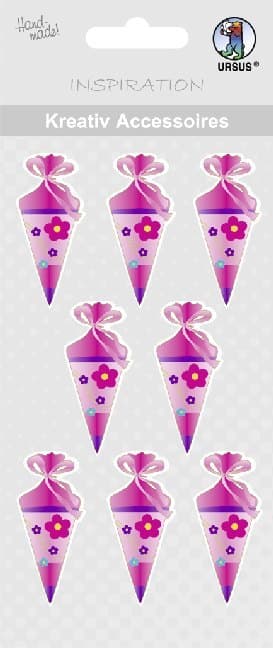 Kreativ Accessoires "Schultüten, rosa"