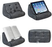 Bookcouch Grau   Lesekissen für Bücher und Tablets   Buchständer   Tablethalter   Lesehillfe   Deuts