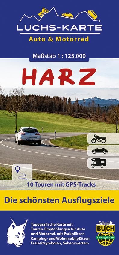 Luchskarte Harz Auto & Motorrad 1 : 125 000