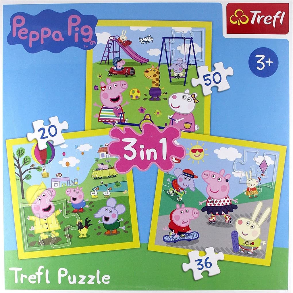 3 in 1 Puzzle - Peppa Pig (Kinderpuzzle)