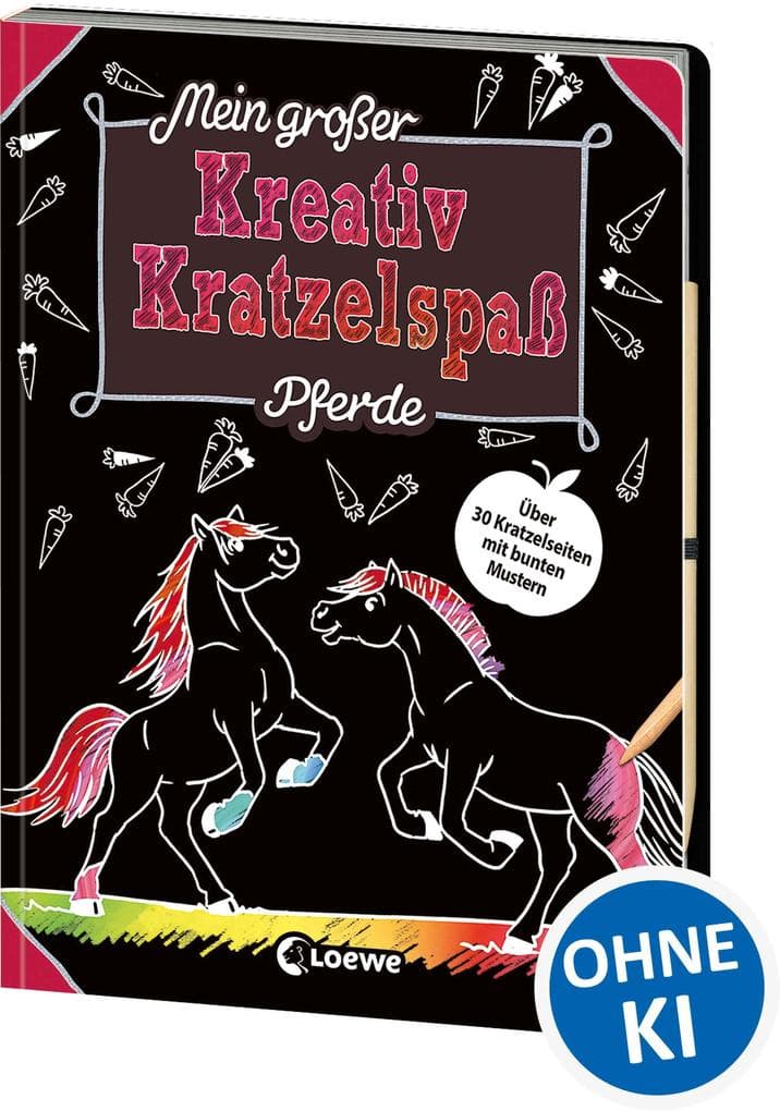 Mein großer Kreativ-Kratzelspaß: Pferde: Kritz-Kratz-Beschäftigung für Kinder ab 5 Jahre