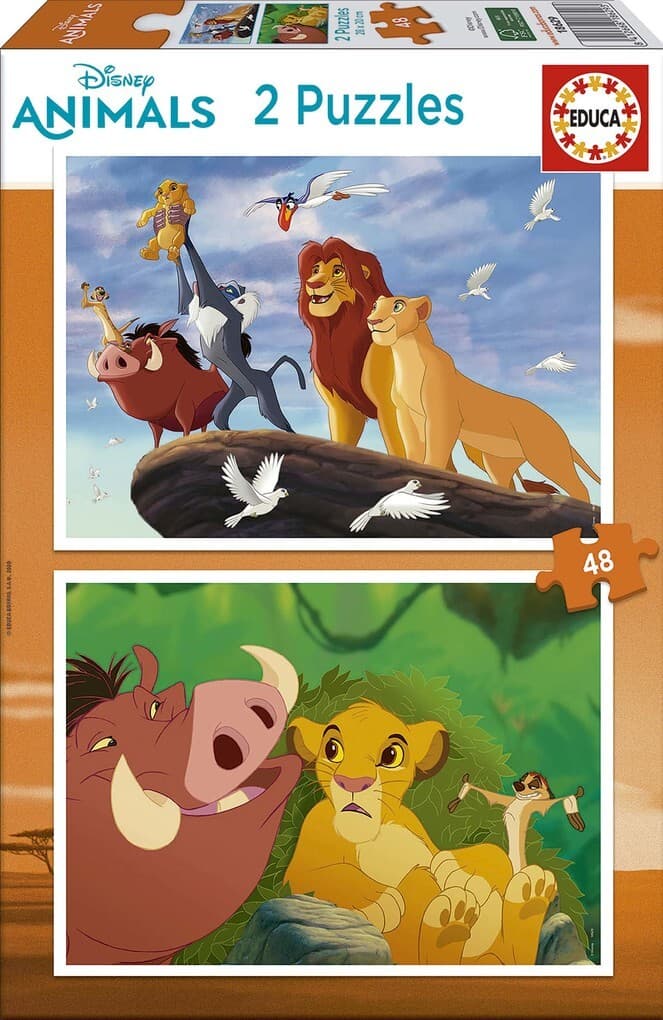 Educa - König der Löwen 2x48 Teile Puzzle