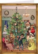 Adventskalender  Postkarte Unterm Weihnachtsbaum