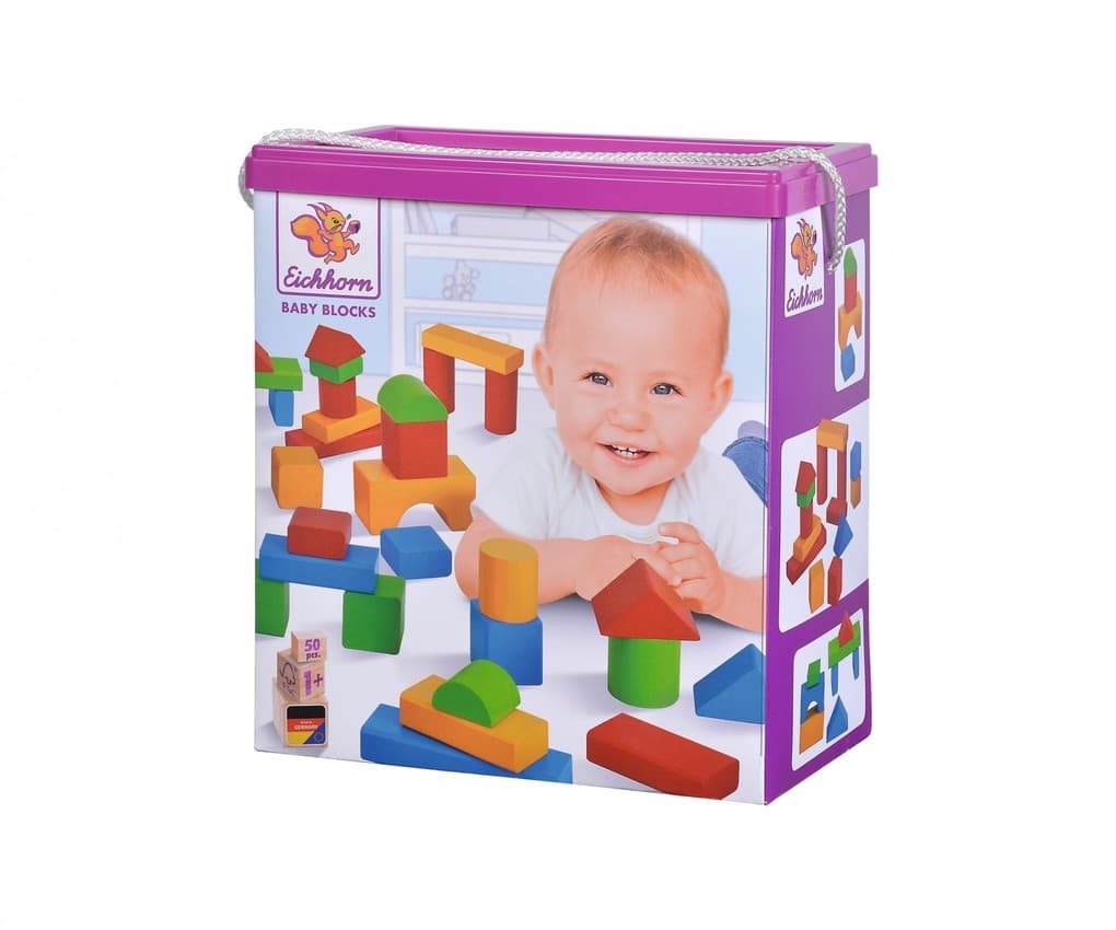 Eichhorn 100050421 - Bunte Holzbausteine Baby