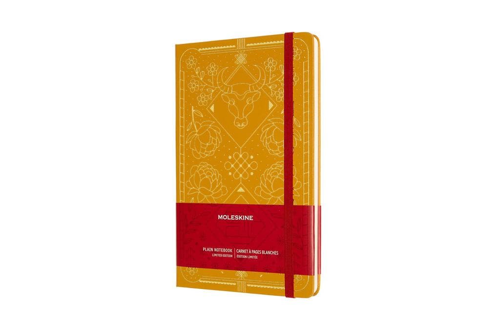 Moleskine Notizbuch - Das Jahr des Ochsen, Large/A5, Blanko, Fester Einband, Gold