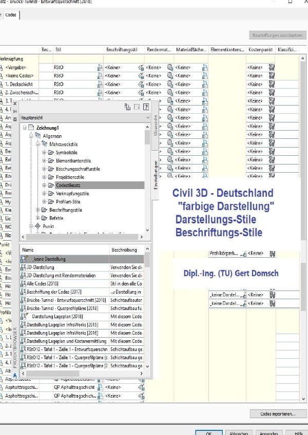 Cvil 3D Deutschland / Civil 3D-Deutschland, 2. Buch, "farbige Darstellung" (für Anwender), Darstellu