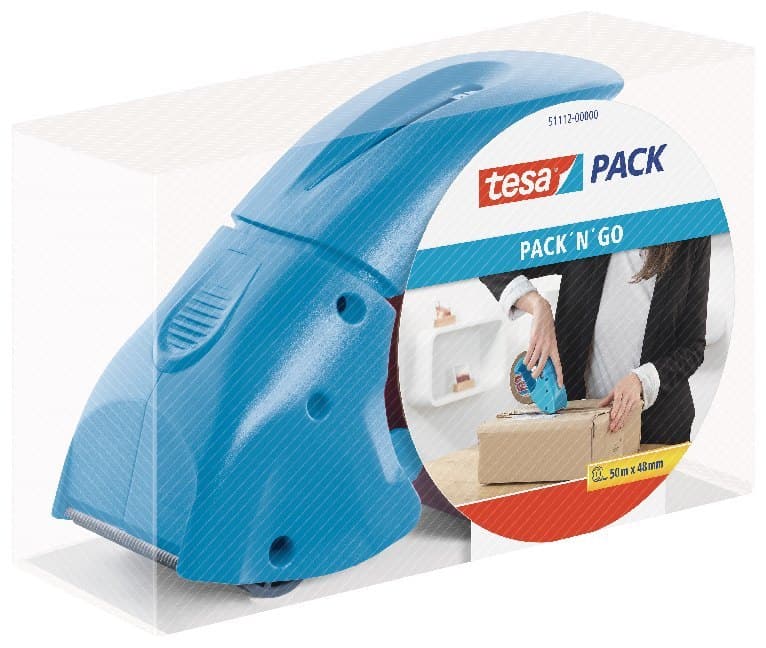 Handabroller tesapack Pack'n Go, blau