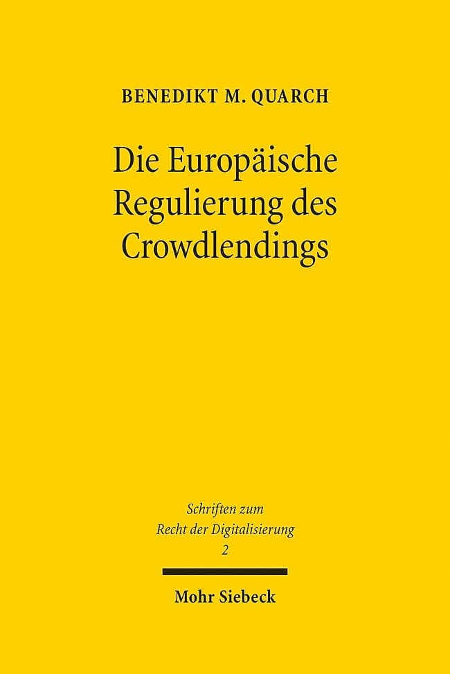 Die Europäische Regulierung des Crowdlendings