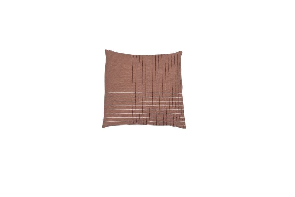 Fussenegger Schmusekissenhülle "Karo" - kork - 60/60 cm