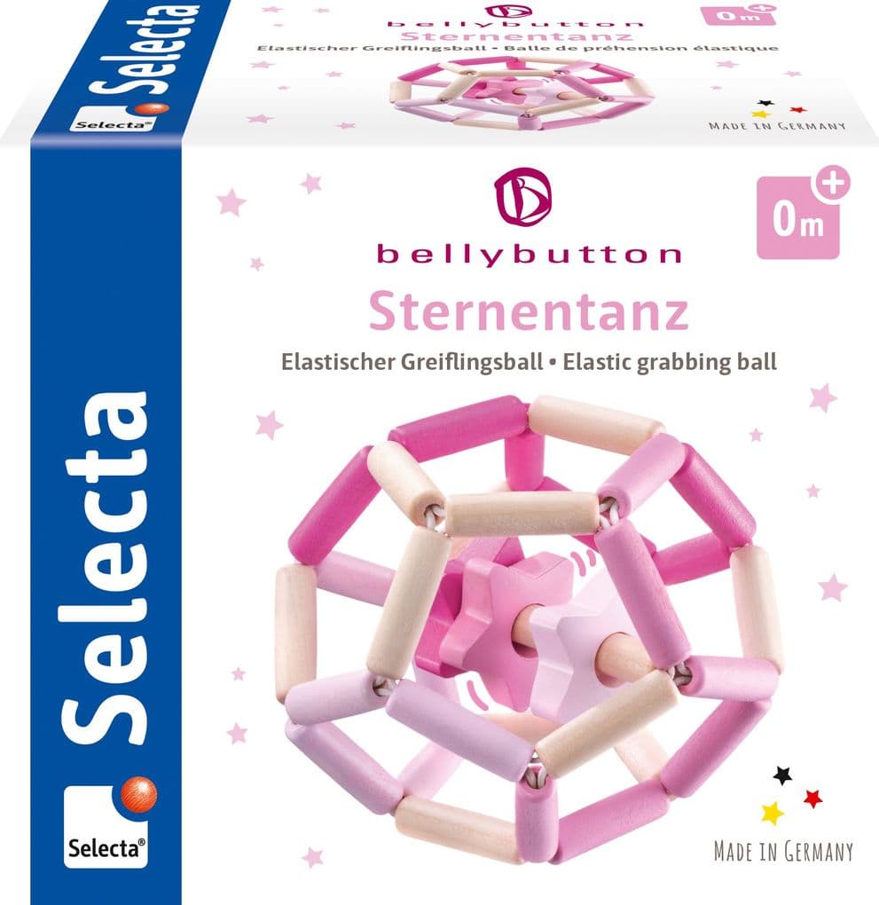 Schmidt Spiele - Selecta - bellybutton by Selecta - Sternentanz rosa, Greiflingsball, 11,5 cm
