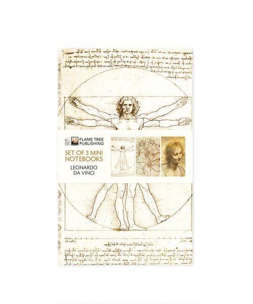 Leonardo Da Vinci Set of 3 Mini Notebooks