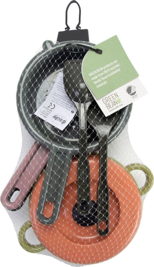 Dantoy Green Bean Topfset im Netz, 7 Teile