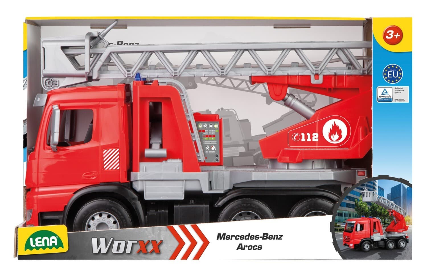 Lena - Worxx Leiterfeuerwehr Arocs, Schaukarton