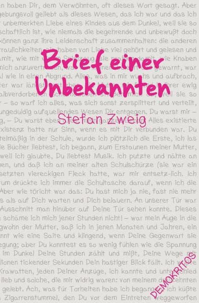 Brief einer Unbekannten