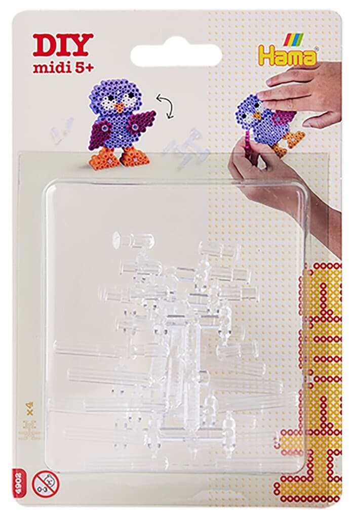 Hama 4902 - Verbinder für 3D-Perlenmotive, Zubehörset für Midi 5+ Bügelperlen