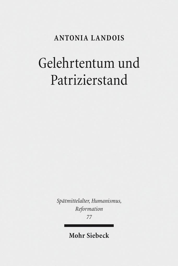 Gelehrtentum und Patrizierstand