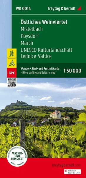 freytag & berndt Wanderkarte WK 0014 Östliches Weinviertel - Mistelbach - Poysdorf - March - UNESCO Kulturlandschaft Lednice-Valtice 1:50.000