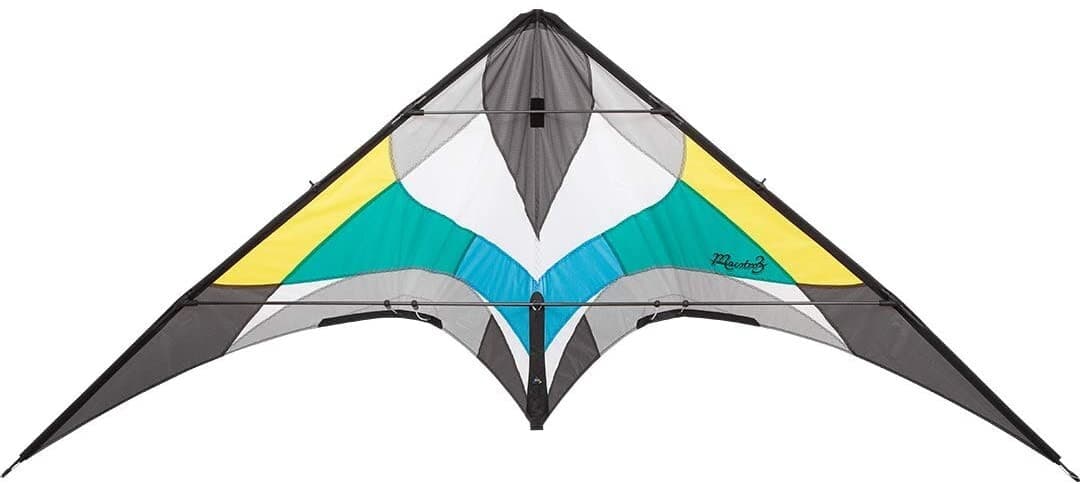 HQ - 116784 Maestro III Aqua R2F Lenkdrachen, ab 14 Jahren, 95 X 220 cm, inkl. Dyneemaleinen 60kp, 2x25m auf Winder+Lenkschlaufen, 2-5 Bft