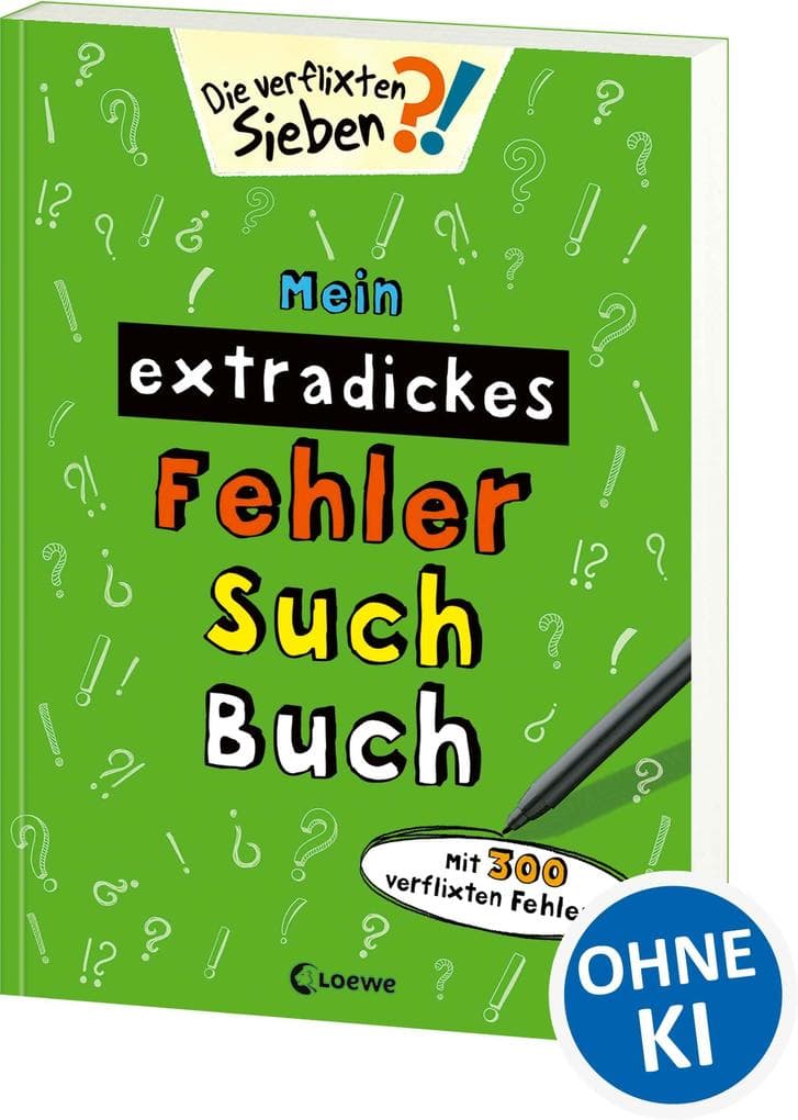 Mein extradickes Fehler-Such-Buch (grün): Mit 300 verflixten Fehlern - Rätsel- und Beschäftigungsbuch für Kinder ab 5 Jahre