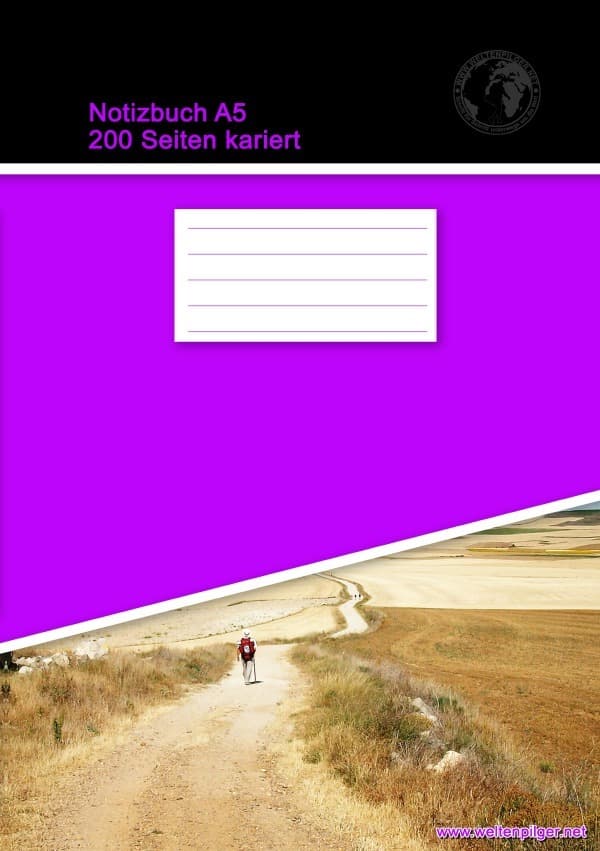 Notizbuch A5 200 Seiten kariert (Softcover Lila)