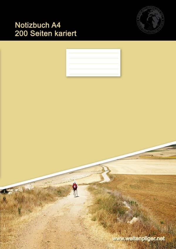 Notizbuch A4 200 Seiten kariert (Softcover Khaki)