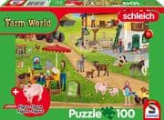 Farm World, Bauernhof und Hofladen. Puzzle 100 Teile, mit Add-on (eine Original Figur)