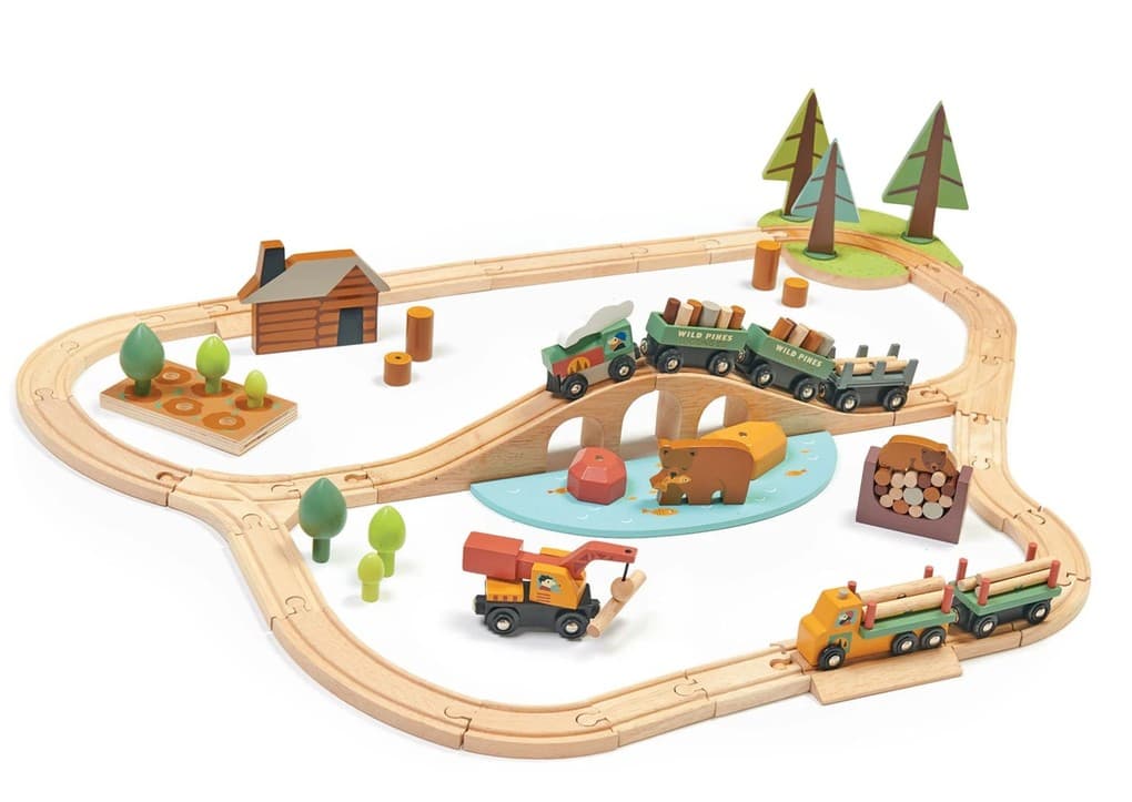 Tender leaf Toys - Eisenbahn Wald mit Zubehör