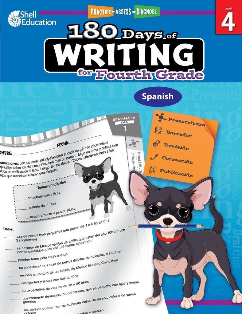 180 Days of Writing for Fourth Grade (Spanish)