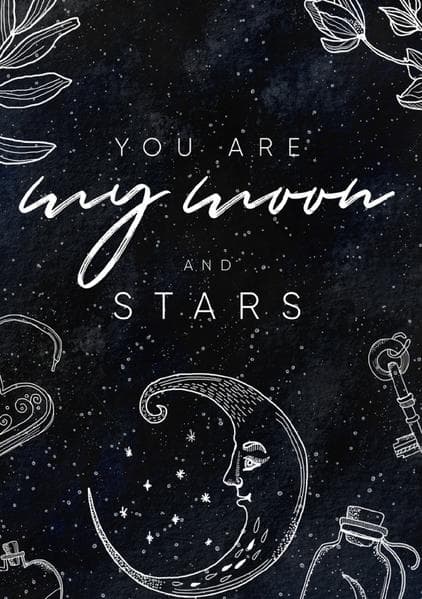 Notizbuch, Bullet Journal, Journal, Planer, Tagebuch "My Moon & Stars"