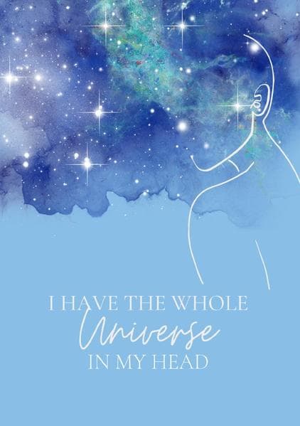 Notizbuch, Bullet Journal, Journal, Planer, Tagebuch "Universe in my Head"