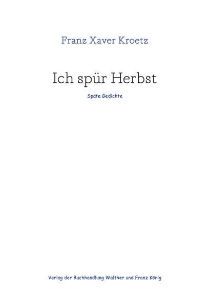 Ich spür Herbst