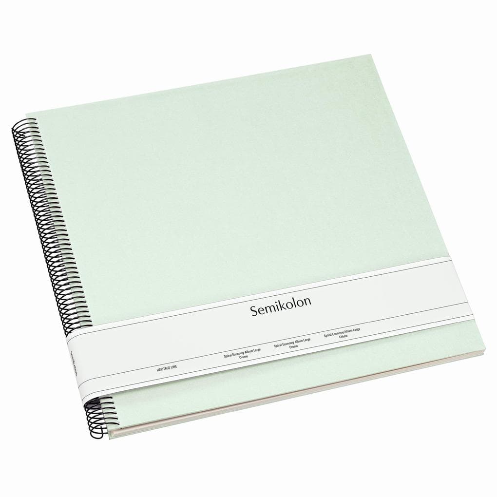 Semikolon Spiral Economy Album Large cream moss