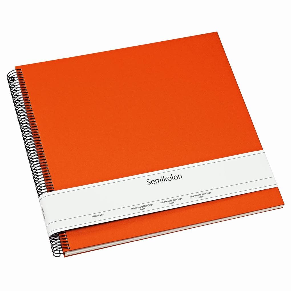 Semikolon Spiral Economy Album Large cream orange