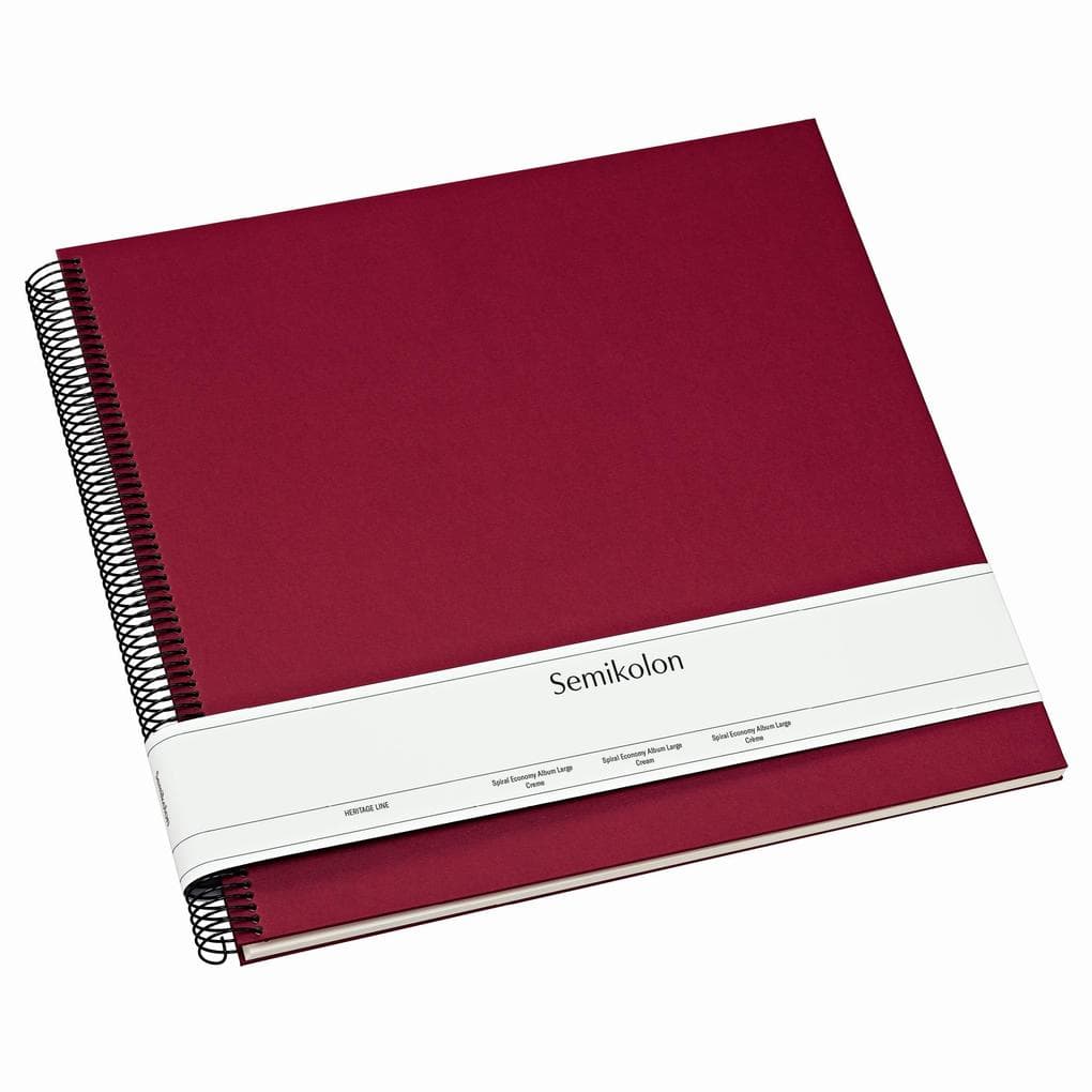 Semikolon Spiral Economy Album Large cream burgundy