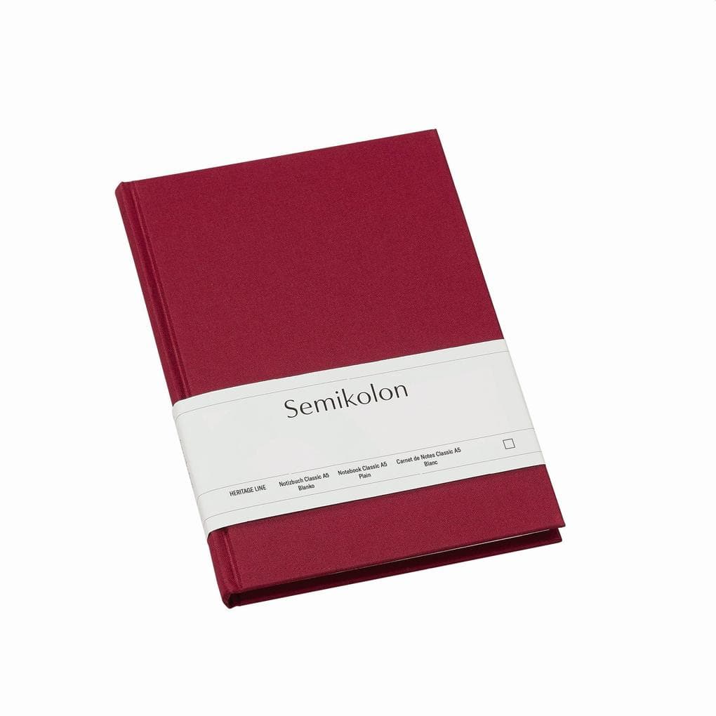 Semikolon Notizbuch Classic A5 blanko burgundy