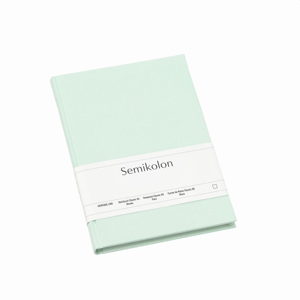 Semikolon Notizbuch Classic A5 blanko moss