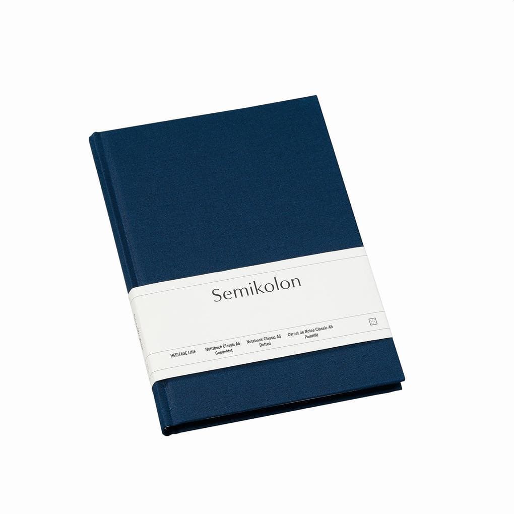 Semikolon Notizbuch Classic A5 dotted marine