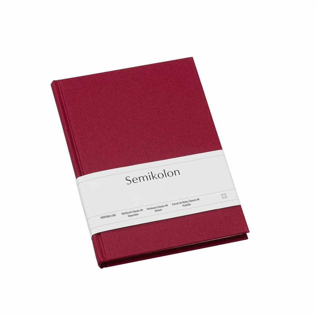 Semikolon Notizbuch Classic A5 dotted burgundy