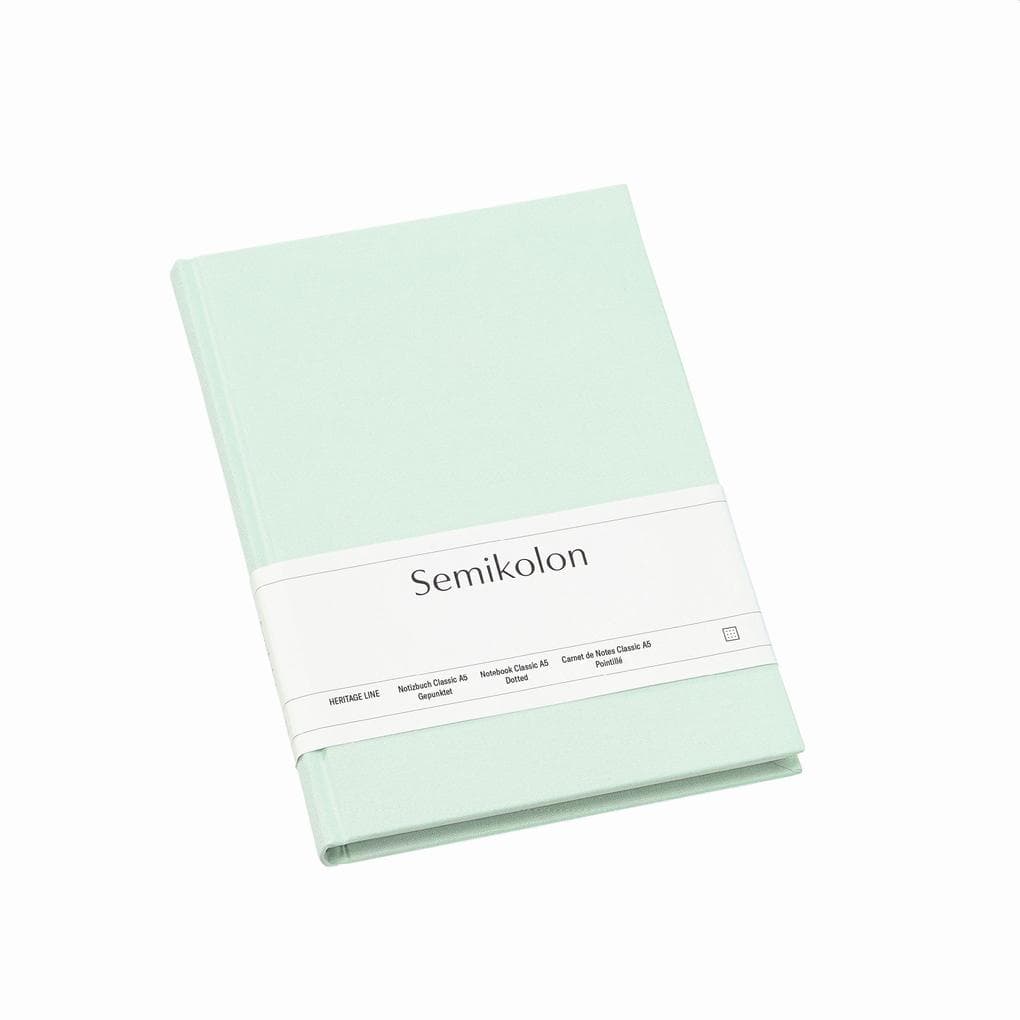 Semikolon Notizbuch Classic A5 dotted moss