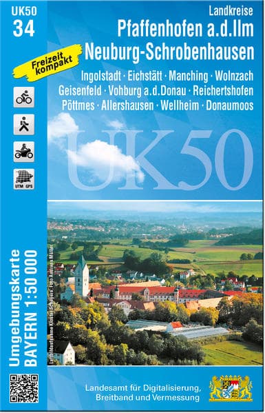 Pfaffenhofen - Schrobenhausen 1 : 50 000 (UK50-34)