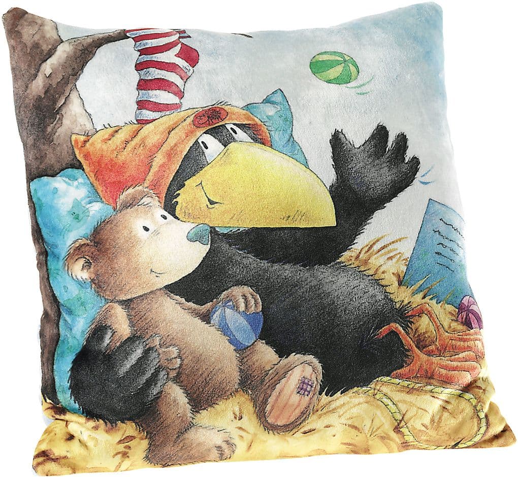 Heunec - Rabe Socke Kuschelmotivkissen, 30 x 30