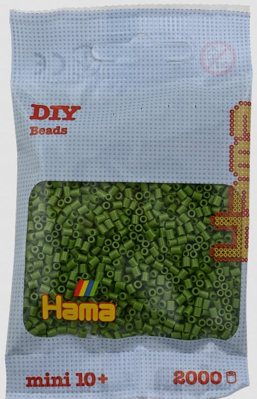 Hama 501-84 - DIY Bügelperlen Mini 10+, ca. 2000 Stück, Helle Olive