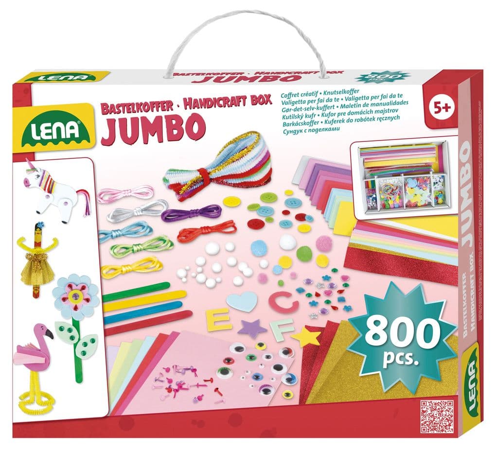Lena - Bastelkoffer Jumbo pink, Faltschachtel