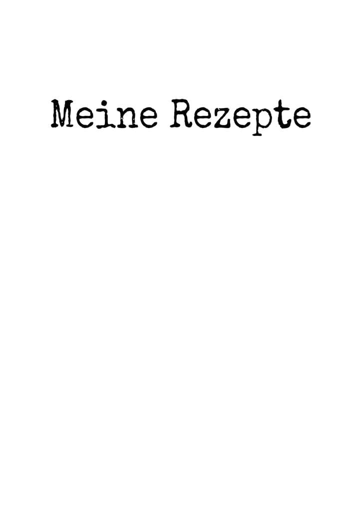 Meine Rezepte A4