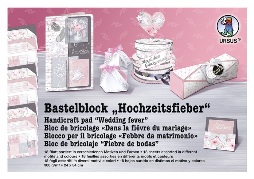 URSUS Bastelblock "Hochzeitsfieber"