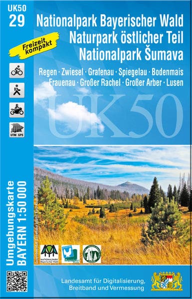 Nationalpark Bayerischer Wald, Naturpark östlicher Teil, Nationalpark Sumava 1:50 000 (UK50-29)