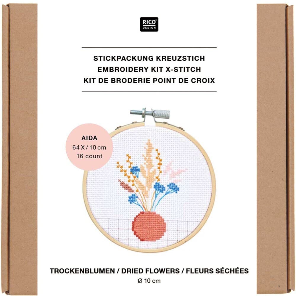Stickpackung Kreuzstich Mini Kit Trockenblumen