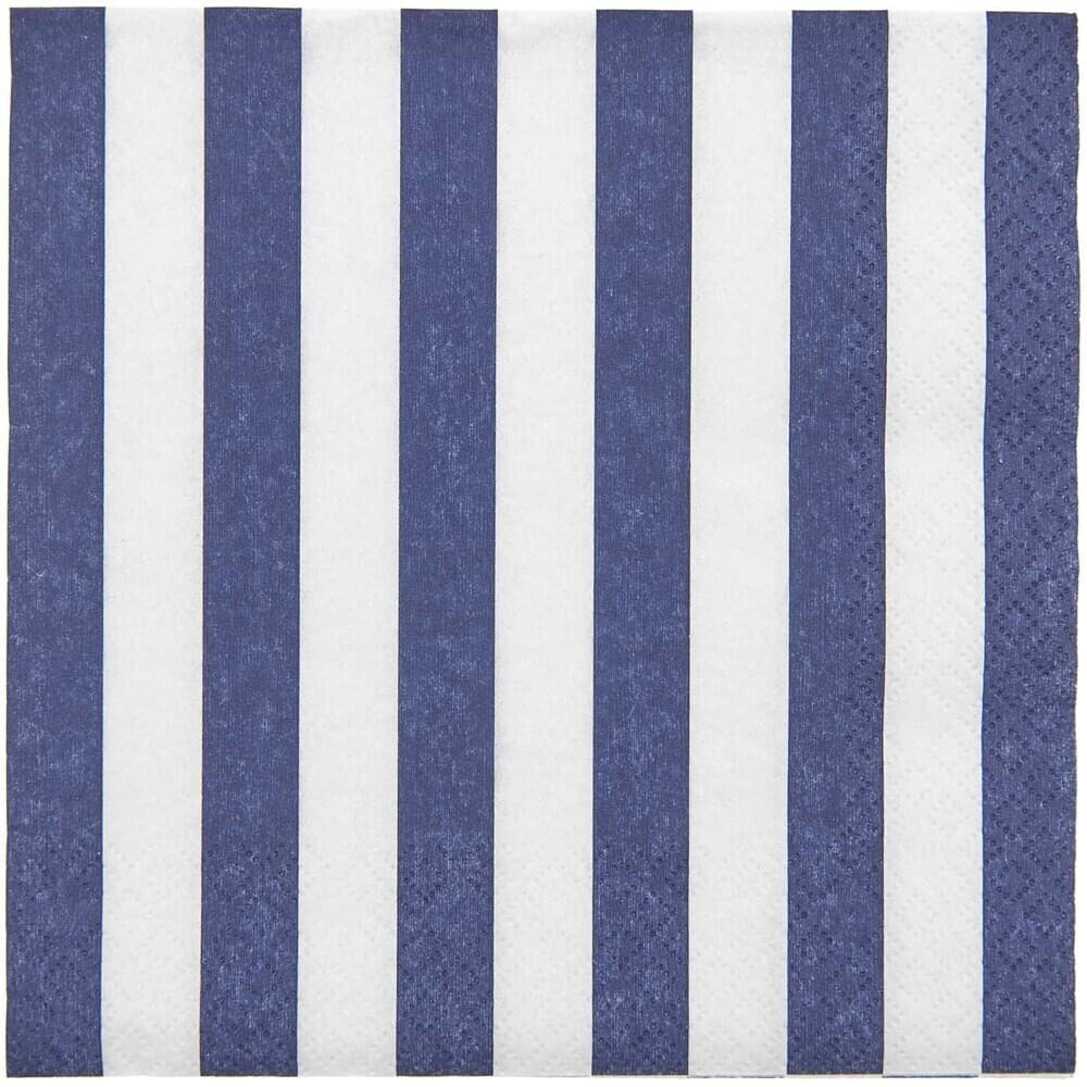 Servietten, blau/weiß gestreift, FSC MIX