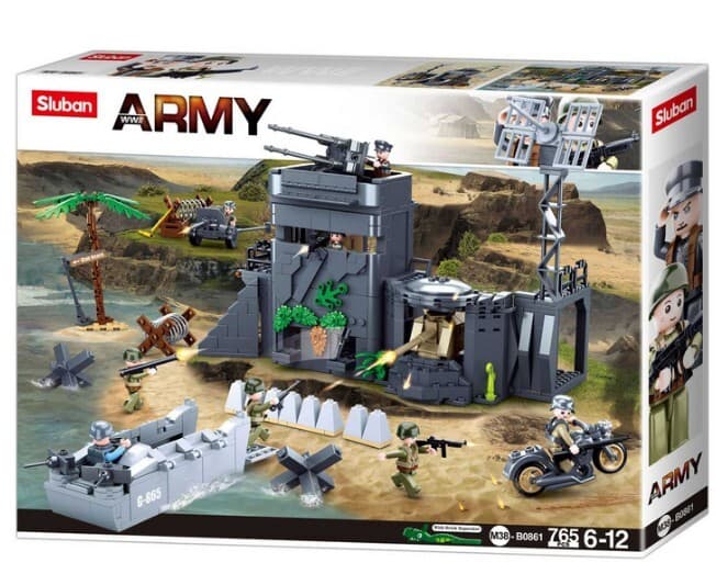 Sluban SL95721 - Army WWII Atlantikwall, Bausatz, 765 Klemmbausteine